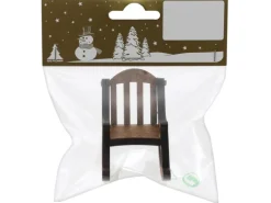 Weihnachts-Deko Schaukelstuhl aus Holz 4 cm x 5 cm x 6,6 cm Braun
