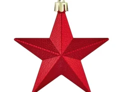 Weihnachts-Deko Stern Rot 3 Stück