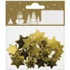 Weihnachtsdeko Sterne-Set aus Kunststoff Gold 24 Stück