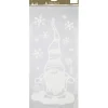 Weihnachts-Deko Sticker mit Einem Weihnachts-Deko Wichtel 23 cm x 49 cm Weiß