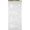 Weihnachts-Deko Sticker mit Mehrere Weihnachts-Deko Wichtel 23 cm x 49 cm Weiß