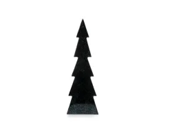 Weihnachts-Deko Tanne aus Holz 23,5 cm Natur-Schwarz
