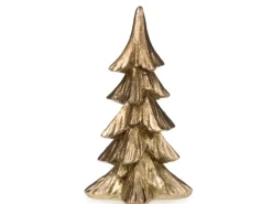 Weihnachts-Deko Tannenbaum aus Polyresin 19,5 cm Gold