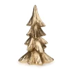 Weihnachts-Deko Tannenbaum Stehend aus Polyresin 14,5 cm Gold