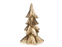 Weihnachts-Deko Tannenbaum Stehend aus Polyresin 14,5 cm Gold