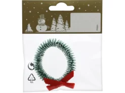 Weihnachts-Deko Türkranz aus Kunststoff Ø 5 cm x 1 cm Grün