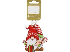 Weihnachts-Deko Wichtel zum Hängen aus Holz 7 cm x 8,5 cm Bunt 2 Stück