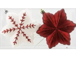 Weihnachtsdekoration Eisblumen-Set aus Kunststoff 2 Stück