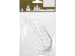 Weihnachtsdekoration Eiszapfen-Set aus Kunststoff zum Hängen 6 Stück Transparent