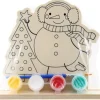 Weihnachtsdekoration Holzaufsteller Schneemann zum Bemalen