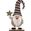 Weihnachtsdekoration Holzaufsteller Wichtel mit Stern