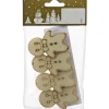 Weihnachtsdekoration Lebkuchen-Clips aus Holz 4 Stück
