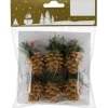 Weihnachtsdekoration Zapfen Braun 6 Stück