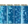Weihnachts-Fensterbild 59,5 cm x 21 cm Blau-Weiß 4-fach Sortiert