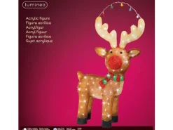 Weihnachtsfigur Rentier mit LED-Beleuchtung 61 cm x 85 cm