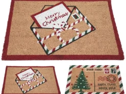Weihnachts-Fußmatte mit Postkartenmotiv 590 x 390 x 15 mm Natur 2-fach Sortiert