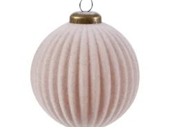 Weihnachtskugel Geriffelt Champagnerfarben