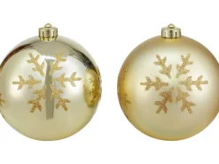 Weihnachtskugel Hellgold Ø 14 cm