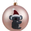Weihnachtskugel mit Bemalung Koala Rosa