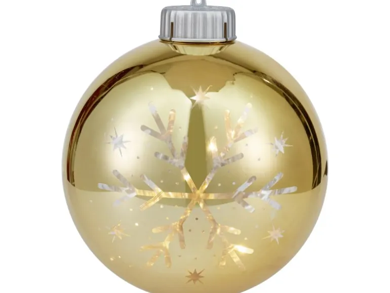 Weihnachtskugel mit Motiv inkl. LED Warmweiß Ø 15 cm 6-fach sortiert