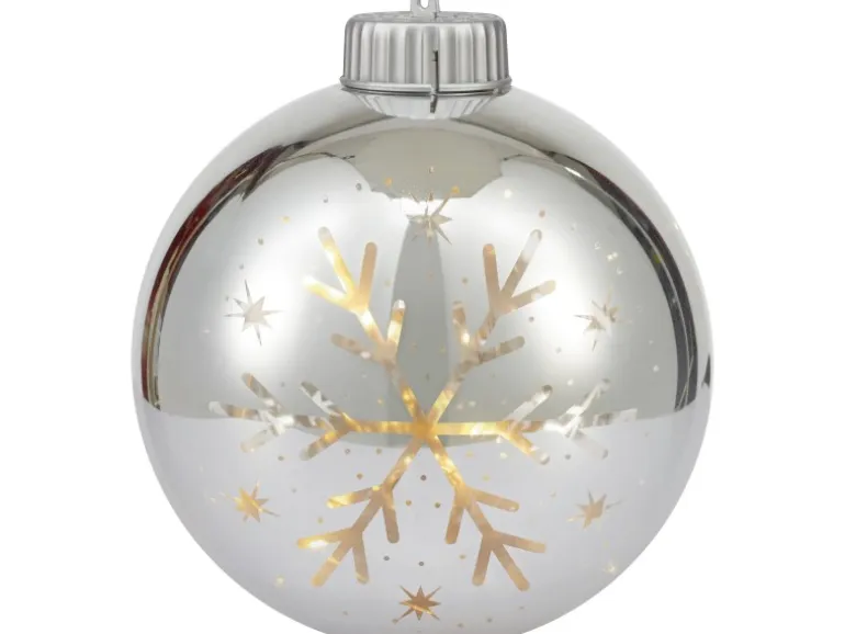 Weihnachtskugel mit Motiv inkl. LED Warmweiß Ø 15 cm 6-fach sortiert