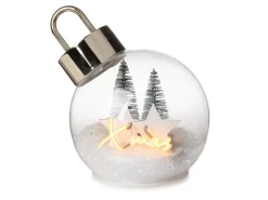 Weihnachtskugel Stern u. Tanne als Beleuchtung mit Timer u. LED Ø 11 cm