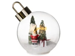 Weihnachtskugel Stern u. Tanne als Beleuchtung mit Timer u. LED Ø 14 cm