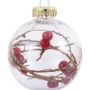 Weihnachtskugel Transparent mit Deko