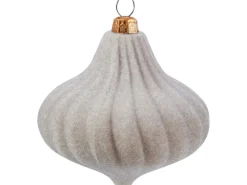 Weihnachtskugel Zwiebelform Weiß