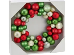 Weihnachtskugel-Kranz Ø 35 cm Mehrfarbig