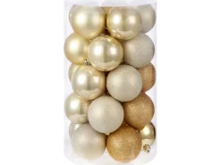 Weihnachtskugeln-Set 25-teilig Gold 6 cm