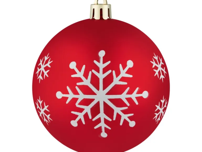 Weihnachtskugel-Set Ø 8 cm Rot-Grün-Weiß 12-fach Sortiert