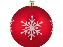 Weihnachtskugel-Set Ø 8 cm Rot-Grün-Weiß 12-fach Sortiert