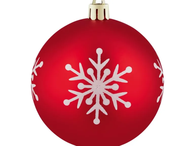 Weihnachtskugel-Set Ø 8 cm Rot-Grün-Weiß 12-fach Sortiert