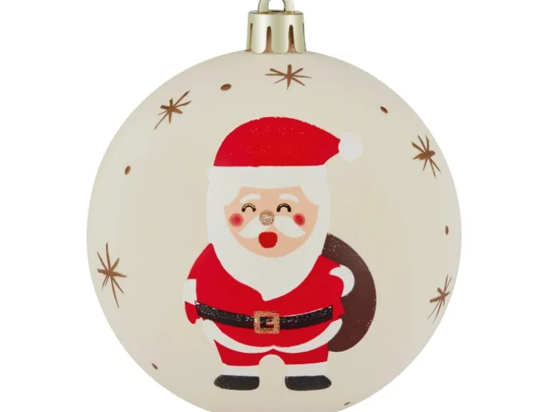 Weihnachtskugel-Set Ø 8 cm Rot-Grün-Weiß 12-fach Sortiert