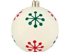 Weihnachtskugel-Set Ø 8 cm Rot-Grün-Weiß 12-fach Sortiert