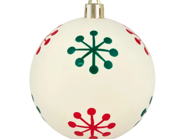 Weihnachtskugel-Set Ø 8 cm Rot-Grün-Weiß 12-fach Sortiert