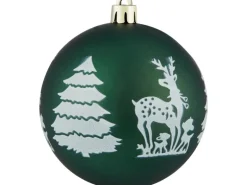 Weihnachtskugel-Set Ø 8 cm Rot-Grün-Weiß 12-fach Sortiert