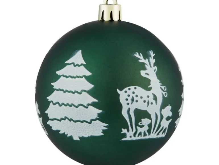 Weihnachtskugel-Set Ø 8 cm Rot-Grün-Weiß 12-fach Sortiert