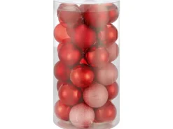 Weihnachtskugel-Set Ø 4 cm 30-teilig Rot