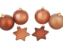 Weihnachtskugel-Set Ø 6 cm 50-teilig Cognac