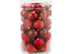 Weihnachtskugel-Set Ø 6 cm 50-teilig Burgunderrot