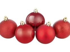 Weihnachtskugel-Set Ø 6 cm 25-teilig Burgunderrot