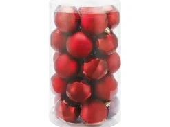 Weihnachtskugel-Set Ø 6 cm 25-teilig Burgunderrot