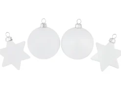 Weihnachtskugel-Set Ø 6 cm 50-teilig Weiß
