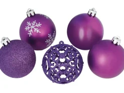 Weihnachtskugel-Set Kunststoff Ø 6 cm 25-teilig Lila