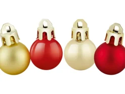 Weihnachtskugel-Set 36-teilig Ø 2 cm Rot-Gold