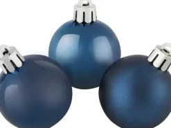 Weihnachtskugel-Set 30-teilig Dunkelblau Ø 4 cm