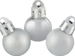 Weihnachtskugel-Set 36-teilig Ø 2 cm Silber