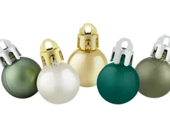 Weihnachtskugel-Set 36-teilig Ø 2 cm Gold-Grün